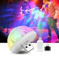 Lampu Disco Mini Sensor Suara / Lampu Disco Mini USB Cocok Untuk HP & Powerbank