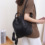 Genuine Genuine Leather Backpack Women 2023 New Style Trendy Backpack First Layer Cowhide Soft Leath