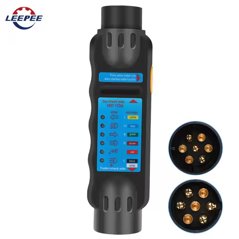 Car Towing Light Tester 7 Pin Plug Socket Diagnostic Tools Caravan Towing Tow Bar Light Wiring Teste