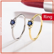 [7 pcs/pack] Small blue diamond 14k gold ring light simple zircon 14k gold ring ring jewelry
