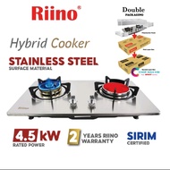 PROMO Riino 304 Stainless Steel infrared &amp; Gas Stove Built-In / Tabletop Hybrid Gas Cooker - XK202