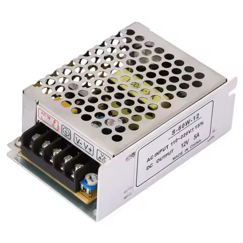 12V 5A Power Supply Adapter 60W Switching Power Supply 220 AC To 12V DC