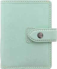 Filofax Malden Organizer, Pocket Size, Duck Egg - Tactile, Full Grain Buffalo Leather, Six Rings, with Cotton Cream Week-to-View Calendar Diary, Multilingual, 2024 (C025857-24)