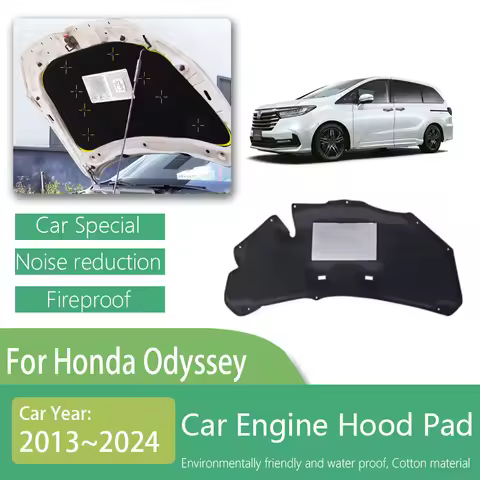 Car Sound Insulation Mat Fit For Honda Odyssey MK4 RC1 RC2 RC4 2013~2024 Soundproof Hood Engine Insu