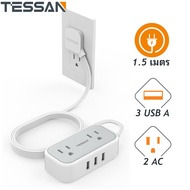 2/6/9/12 Way Extension Cord Extension Socket Small Power Strip Flat Plug Multi Extension Plug with 3 USB Ports TESSAN USB Adapter Extension Cord 6 Feet Mini 6 Outlets Portable Nightstand Desktop Charging Station for Travel Dorm Room Cruise Ship