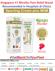 $20 OFF Urah Sporting Cream + MSM - Twin Pack (2x50g), Relieve Muscle Ache, Sprain, Sport Injury, frozen shoulder, Cramp, Arthritis, Joint, Knee &amp; Body Pain, inflammation, stiffness, swelling, pain relief, Micellar Glucosamine Cream