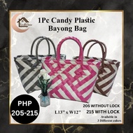 TwinkleHome 1pc Candy Plastic Bayong Bag (13'' x 12'' x 4.5'')