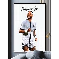 Tranh Laminate Tráng Gương - Tranh Treo Tường Cầu Thủ Bóng Đá Nổi Tiếng Neymar JR