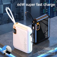 Mini 66w Quick Charge 20000mAh Power Bank Portable PD 66W Fast Charging Power Bank Flashlight Extern