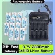 GTL 16340 3.7V 2800mAh Rechargeable Lithium Li-ion Batteries CR123A for Lase instrument