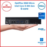 DELL Optiplex 3060 Micro Desktop 6-Cores Intel i5-8400T 8-32GB RAM 256GB-1TB NVMe HDMI Win11Pro USB Wifi+BT Used