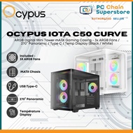 Ocypus Iota C50 Curve ARGB Digital Mini Tower mATX Gaming Casing - 3x ARGB Fans / 270 Panoramic