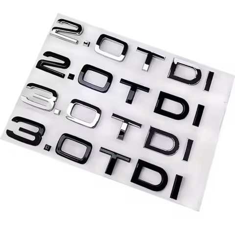 3D ABS Letters 2.0 3.0 TDI 2.0TDI 3.0TDI Car Rear Boot Trunk Logo Badge Emblem Sticker Decal For Aud