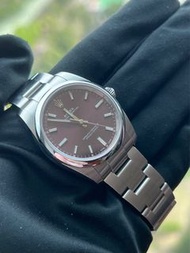 ROLEX 114200 34 OP 停產紫面 2018年 二手全套