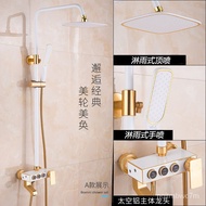☘️MHAlumimum Shower Head Set European Platinum Shower Concealed Bathroom Shower Set Shower Nozzle