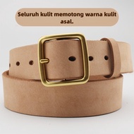 MY Natural Cowhide Men's Belt Multifunctional Formal Casual Belt|Full Tailoring Natural Color|Durabl