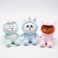 10cm We Bare bears Plush keychain Cartoon Pendant Stuffed Animals Bear Plush Toys Stuffed Doll