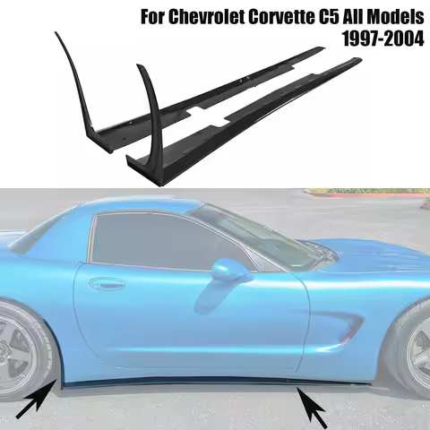 For Chevrolet Corvette C5 All Models 1997-2004 Z06 2-Door Side Skirts Extension & Mud Flaps Fender C