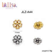 Metal Buttons Flower Shape Small Size 11mm. For Clothing Decoration Alloy Button (B-1-E2 JLZ-A44)