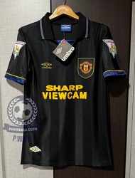 New !! เสื้อฟุตบอลย้อนยุค แมนยู 1992/1993  Kung Fu Click เกรด Retro อัดชื่อนักเตะ Cantona#7 "กล้ารับ