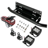 3x Front Bumper License Plate Mount Bracket 18W 4inch LED Light Bar Offroad Kit Bar Mount Bracket Ki