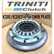TRINITi Twin Plate Clutch Racing K3VE K3VET YRV MYVI Kelisa TwinPlate Loceng Kit Klac Turbo
