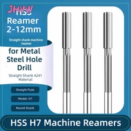 JHVW HSS Reamer, Shank Diameter H7 Chucking Reamer, Drill 2mm-12mm Straight Flute Straight Flute Rea
