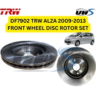 DF7902 TRW ALZA 2009-2013 FRONT WHEEL DISC ROTOR SET