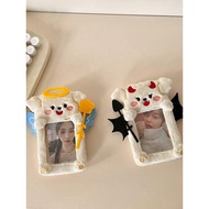Original Cute Angel And Devil Plush Card Holder Korean Ins Polaroid Card Idol Card Display Pendant