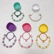 600ML/ 800ML/ 1000ML Wide Mouth Tumbler Accessories8cm/8.5cm Silicone Boot Bead Handle Set For Aquaf