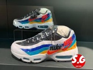 S.G NIKE WMNS AIR MAX 95 白黑 藍綠黃 復古 3M 彩虹 慢跑 女鞋 CI1900-123