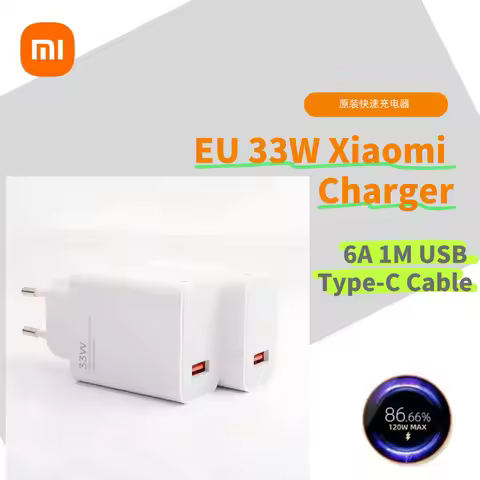 Original Xiaomi 33W Charger Fast Turbo Charge Cargador Type C Cable For Redmi Note 13 12 11 K40 Mi 1