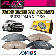 ADVICS FRONT BRAKE PAD ISUZU DMAX ITEQ 2.5CC 3.0CC TFR77 TFS77 TFR86 TFS86 TFR85 TFR85 2005-2012 4X4