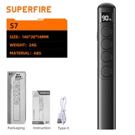 SUPERFIRE Red Laser Pointer Laser Page Turning Pen Powerpoint Wireless Presenter Control 2.4GHz Rech