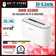 D-Link DWR-X2000 5G Dual Band AX1800 Wi-Fi 6 Router