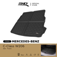 3D Mats ถาดท้ายรถยนต์ MERCEDES-BENZ C-Class (W206) C350e 2022 - 2025 พรมกันลื่น พรมกันนํ้า พรมรถยนต์