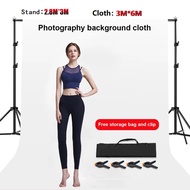 Photo Studio 3x6m Backdrop & 2.8x3m Stand Photography Background Support Tripod System Kit