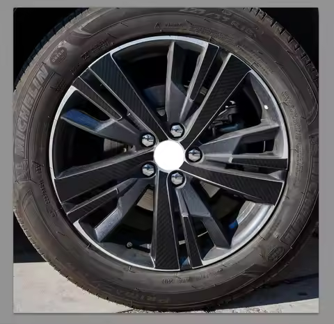 3D 4D Carbon/ Matte/Glossy Black Wheel Stickers Car Styling For PEUGEOT 3008 4008 5008 2017-2021 18"