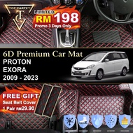 Top Carpet PROTON EXORA ( 2009 - 2023 ) 6D PU Leather Car Carpet VIP Car Mat Floor Mat Alas Kaki Kar