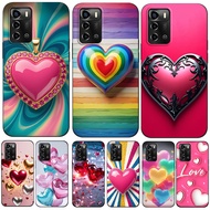 Case For ZTE Blade A72 4G Back Phone Cover Protective Soft Silicone Black Tpu 3D heart beauty