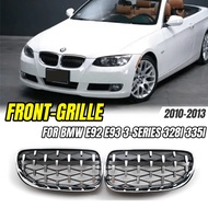 For BMW E92 E93 3-Series 328I 335I Coupe LCI 2010-2013 Car Style Black Front Kidney Grille Double Sl