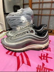 「 二手鞋 」 Nike Air max 97 男版運動休閒鞋 US9（銀）74