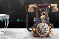 KIPO-熊大電話-動物造型電話-貪吃熊(餅乾)電話-復古電話 NCH002007A