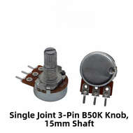 Metal Shaft Rotary Potentiometer B10K B50K B100K 3 6 Pins Carbon Film Volume Knob For Guitar Audio D