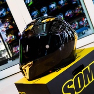 หมวกกันน็อค SOMAN SM-973 ลาย CARBON ราคา 1550.- มีแว่นด้านใน - มอเตอร์ไซค์