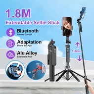 4-legged Photography Stick, Handheld Selfie Stick Phone Tripod P185 1M80 With Remove Livestream Vide