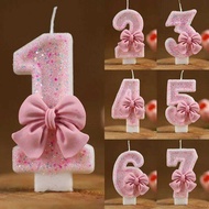 2025 P Glitter 1 2 3 4 5 6 7 8 9 3D Number Candle Topper Birthday Party Cake Decor