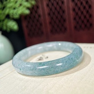 冰透星光白水晶手鐲56MM 共生綠雲母圓條手環 唯美異象 水潤天成