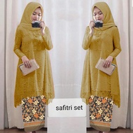 (SML.XL.XXL) SET SAFITRI KEBAYA ADELIA PREMIUM + ROK BATIK + BRUKAT GLITER TEBAL / KEBAYA PESTA / KE