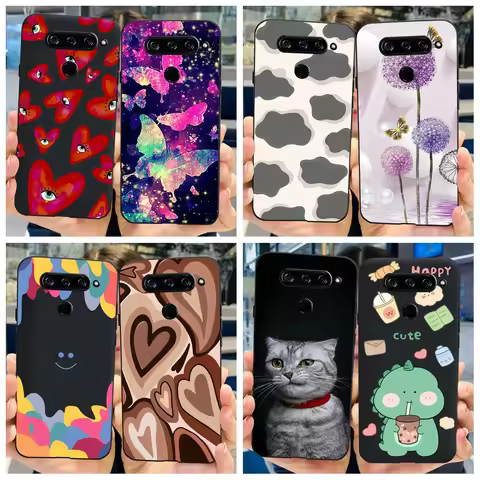 For LG V40 ThinQ Case LG V50 ThinQ Cover Cute Dinosaur Cartoon Slim Soft Phone Case For LG V50s Thin